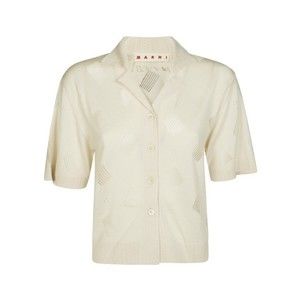 Marni Short-Sleeved Relaxed Fit Shirt With Textured Pattern - NWT